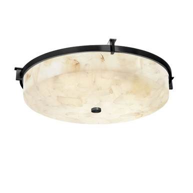 Alabaster Rocks Era 3 Light 20.75 Inch Wide Flush Mount by Justice Design - ALR-8987-MBLK