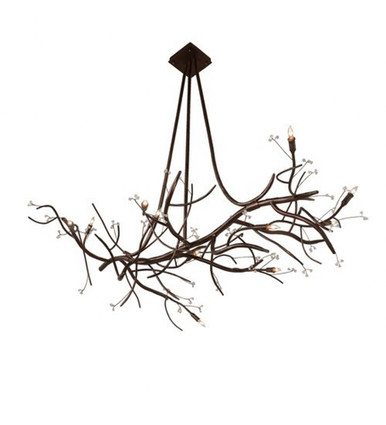 Winter Solstice 33W 11 LED Oblong Chandelier 60 x 42 Inch W by Meyda - 248710