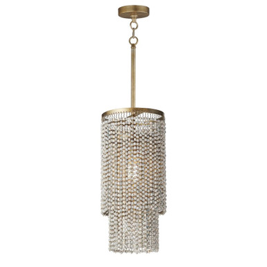 Fontaine 1 Light Small Pendant by Maxim - 22461WWDGS