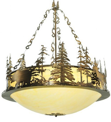 Wildlife 10 Light Inverted Pendant 75 x 62 Inches by Meyda Tiffany - 112363