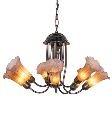 Pond Lily 7 Light Chandelier 18 x 24 Inch by Meyda Tiffany 251583 - 251583
