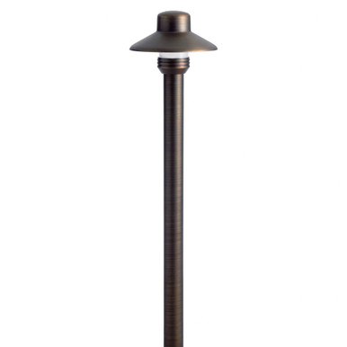 1-Light Small Hat Path Light by Kichler - 15506CBR