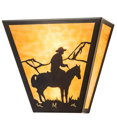 Cowboy 2 Light Wall Sconce 11.5 x 13 Inches by Meyda Tiffany - 23955