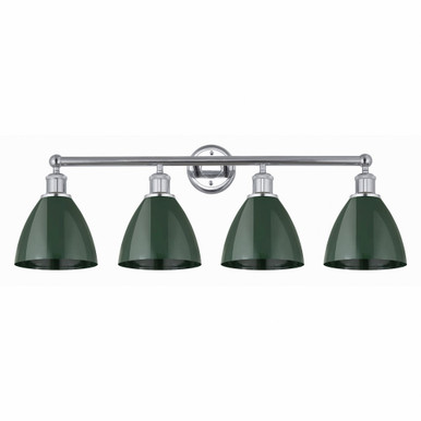Plymouth Dome 4 Light Vanity Light 34.5 Inch Wide by Innovations - 616-4W-MBD-75