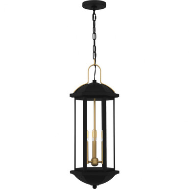 Crestfield 3 Light Outdoor Hanging Lantern 26.5 Inch Tall by Quoizel - CFD1910MBK