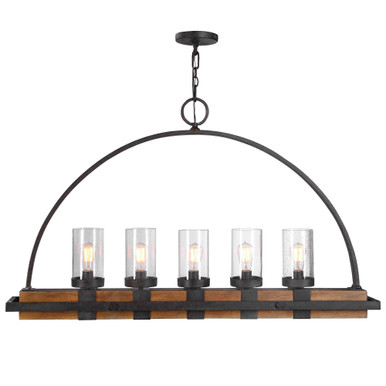 Atwood 5 Light Oversized Linear Chandelier by Uttermost - 21328