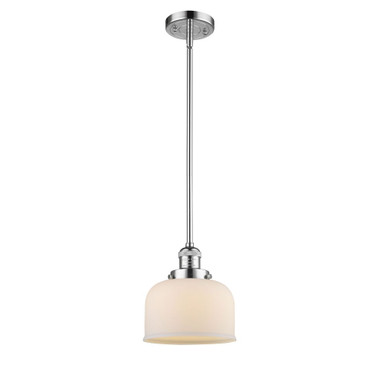 Bell 1 Light Stem Hung Mini Pendant 10 Inch and 8 Inch Wide by Innovations - 201S-G7