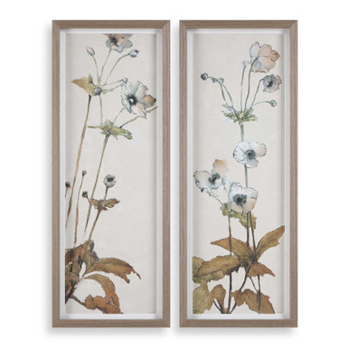 Garden Framed Floral Print (Set of 2) 58 Inch and 22 Inch Wide by Uttermost - 32547