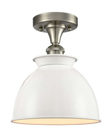 Adirondack 1 Light Semi Flush Mount 9.75 X 8.25 Inch Wide by Innovations - 516-1C-SN-M14-W