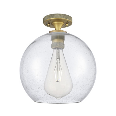 Crown Point 1 Light Flush Mount 9.63 Inch X11.75 Inch Wide by Innovations - 434-1F-G12-12_P
