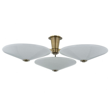 Cologne 60W 3 LED Flush Mount 12 Inch Tall and 45.25 Inch Wide by Corbett - 521-45-VB