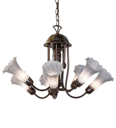 Pond Lily 7 Light Chandelier 18 x 24 Inch by Meyda Tiffany 251587 - 251587