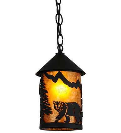 Lone Bear Northwoods 1 Light Mini Pendant 14 x 6 Inches by Meyda Tiffany - 51061