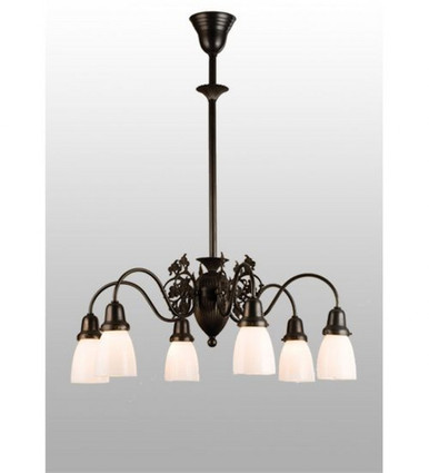 Binghamton Goblet 6 Light 6 Arm Chandelier 38.5 x 28.5 Inch W by Meyda - 50655