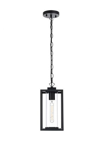 Memphis 1 Light Outdoor Pendant 13 Inch Tall and 6 Inch Wide by Elegant - OD310H13BK