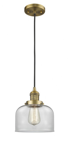 Bell 1 Light Cord hung Mini Pendant 8.88 X 7.75 Inch Wide by Innovations - 201C-BB-G72