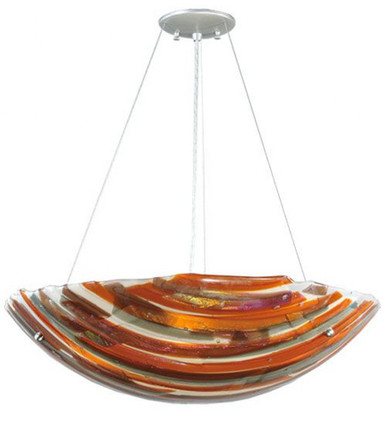 Metro Fusion Marina 3 Light Inverted Pendant 24 x 24 Inch by Meyda Tiffany - 109206