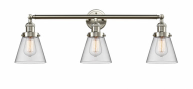 Cone 3 Light Bath Vanity 11 Inch Tall and 30 Inch Wide by Innovations - 205-SN-G62