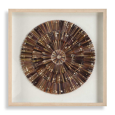 Tiger Sea Urchin Shadow Box 29.5 Inch Tall and 29.5 Inch Wide by Uttermost - 03501