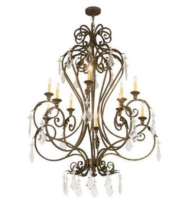 Josephine 10 Light Chandelier 70.5 x 48 Inch by Meyda Tiffany - 179688