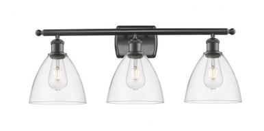 Bristol Glass 3 Light Industrial Vanity Light by Innovations - 516-3W-BK-GBD-752