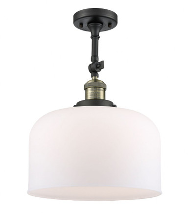 Bell 1 Light 12 Inch Wide Semi Flush Mount by Innovations - 201F-G7L-L