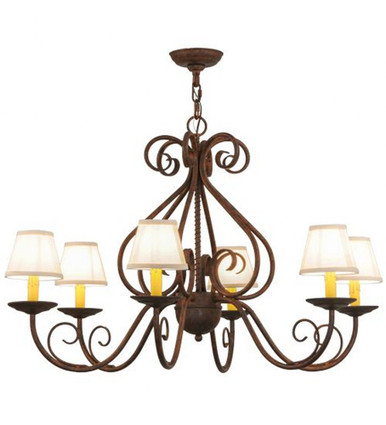 Jenna 6 Light Chandelier 28 Inch Tall and 36 Inch Wide by Meyda Tiffany - 149663