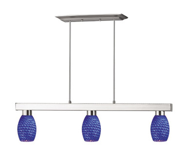 Players 3 Light Mini Pendant by Z-Lite - 152BN-131BLUE