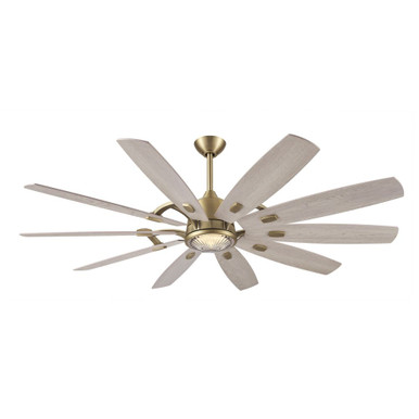 Barn 10 Blade Ceiling Fan with Light Kit 21.5 X 65 Inch Wide by Minka Aire - F864L-LBR