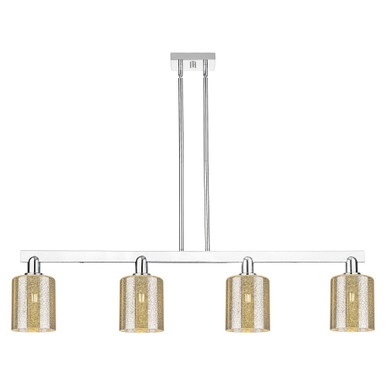 Cobbleskill 4 Light Stem Hung Island 9.88 X 47.75 Inch Wide by Innovations - 716-4I-PN-G116