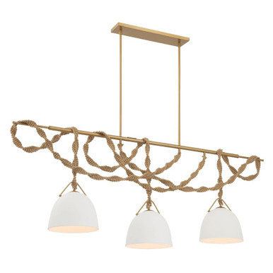 Cordón 3 Light Linear Chandelier 24.25 Inch X 10 Inch Wide by Minka Lavery - 16067-732