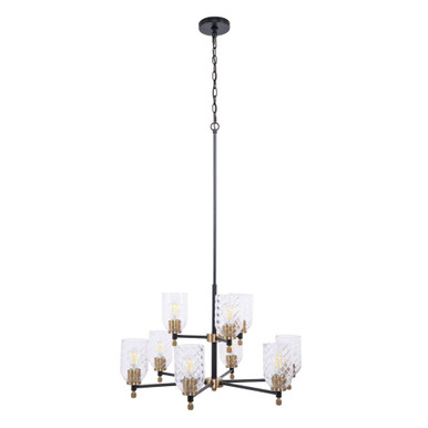 Council 9 Light Chandelier 42 Inch Tall and 28.75 Inch Wide by Craftmade - 60329-FBSB-C