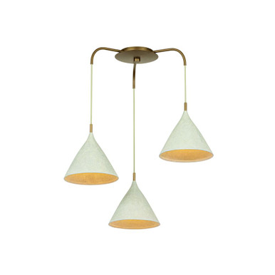 Benson 3 Light Chandelier 16.5 Inch Tall and 30.25 Inch Wide by Troy - F2230-PBR/LWP