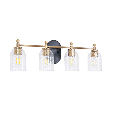 Council 4 Light Bath Vanity 9 Inch Tall and 28.75 Inch Wide by Craftmade - 60304-FBSB-C