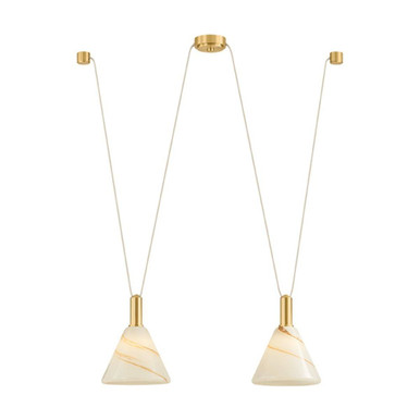 Eileen 2 Light Linear Chandelier 28 Inch Tall and 10 Inch Wide y Mitzi - H1178902-AGB