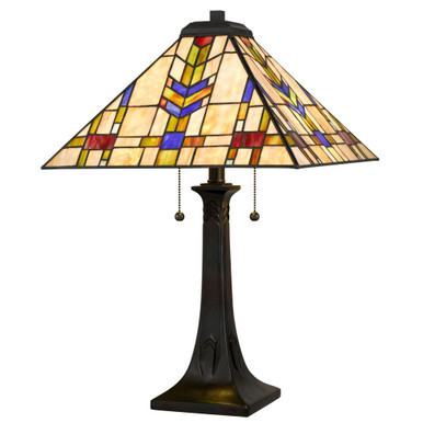 Draxen 2 Light Table Lamp 24 Inch Tall and 15.75 Inch Wide by Quoizel - TF6821VA