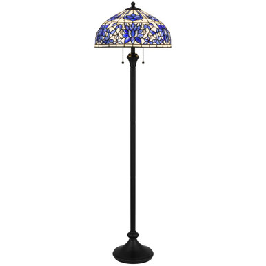 Wisteria Bloom 2 Light Floor Lamp 62 Inch Tall and 18 Inch Wide by Quoizel - TFNR9362MBK