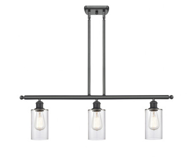 Clymer 3 Light Stem hung Island 9.38 Inch and 36 Inch Wide by Innovations - 516-3I-BK-G802
