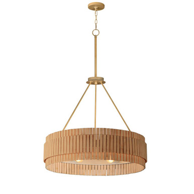 Satori 6 Light Drum Pendant 42.5 Inch Tall and 30.75 Inch Wide by Maxim - 14456NANAB