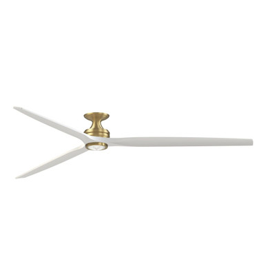 Spitfire Flush Ceiling Fan with LightKit 11.33 X 96 Inch Wide by Fanimation - FPD6721BBS-96MW-LK-F
