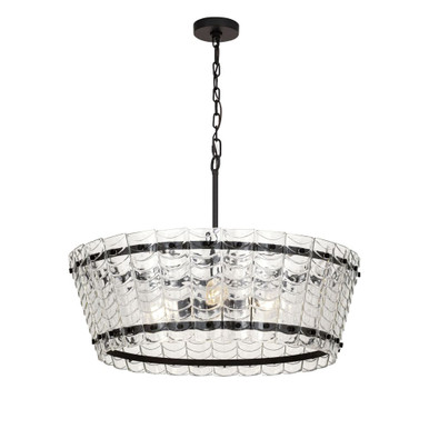 Ruche 4 Light Chandelier 10.5 Inch Tall and 29.75 Inch Wide by Maxim - 21874CLBZ