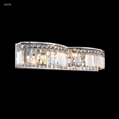4 Light Faceted Bath Vanity 5 Inch Tall and 22 Inch Wide by James Moder - 41074S77
