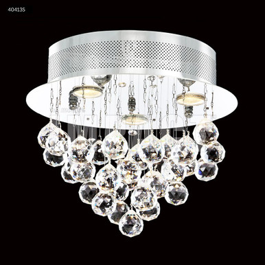 Crystal Rain 3 Light Flush Mount 12 Inch Tall X 14 Inch Wide by James Moder - 40413S77