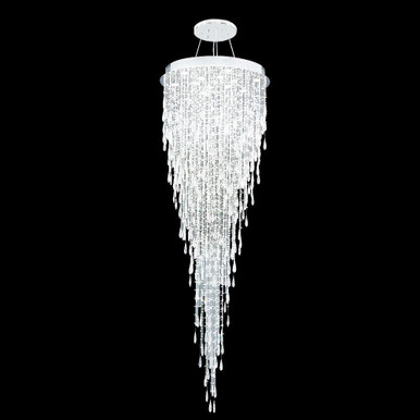 Crystal Rain 12 Light Chandelier 96 Inch Tall X 32 Inch Wide by James Moder - 41058S77