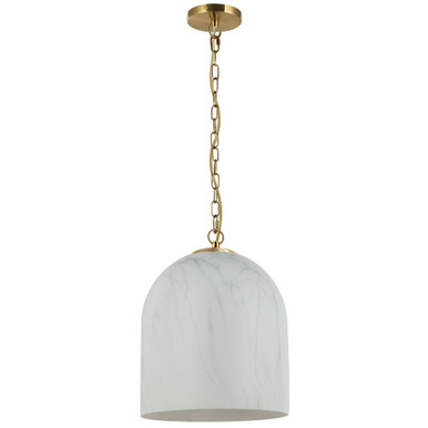Patrice 1 Light Pendant 13 Inch Tall and 12 Inch Wide by Dainolite - PRC-121P-AGB