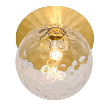 Burlat 1 Light Wall Sconce 12.5 Inch Tall and 12.5 Inch Wide by Dainolite - BUR-131W-AGB-CLR