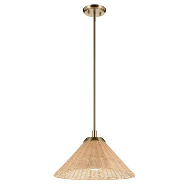 Bekah 13W 1 LED Convertible Pendant 10 Inch Tall X 18 Inch Wide by Kichler - 52729CPZ