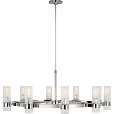 Geneva 8 Light Chandelier 14.88 X 42 Inch Wide by Visual Comfort Studio - CC16810