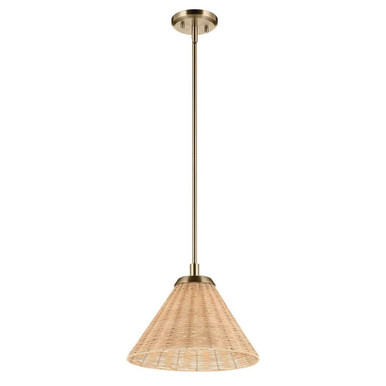 Bekah 13W 1 LED Inverted Pendant 10.75 Inch and 14.25 Inch Wide by Kichler - 52728CPZ