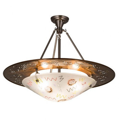 Metro Fusion Super Nova 3 Light Inverted Pendant 24 x 31 Inch by Meyda - 17521